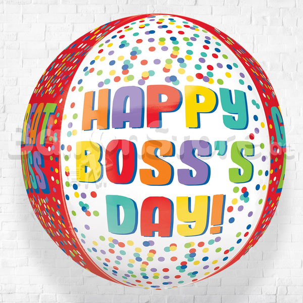 Happy Boss Day / Great Boss ORBZ Foil Balloons - Helium Filled