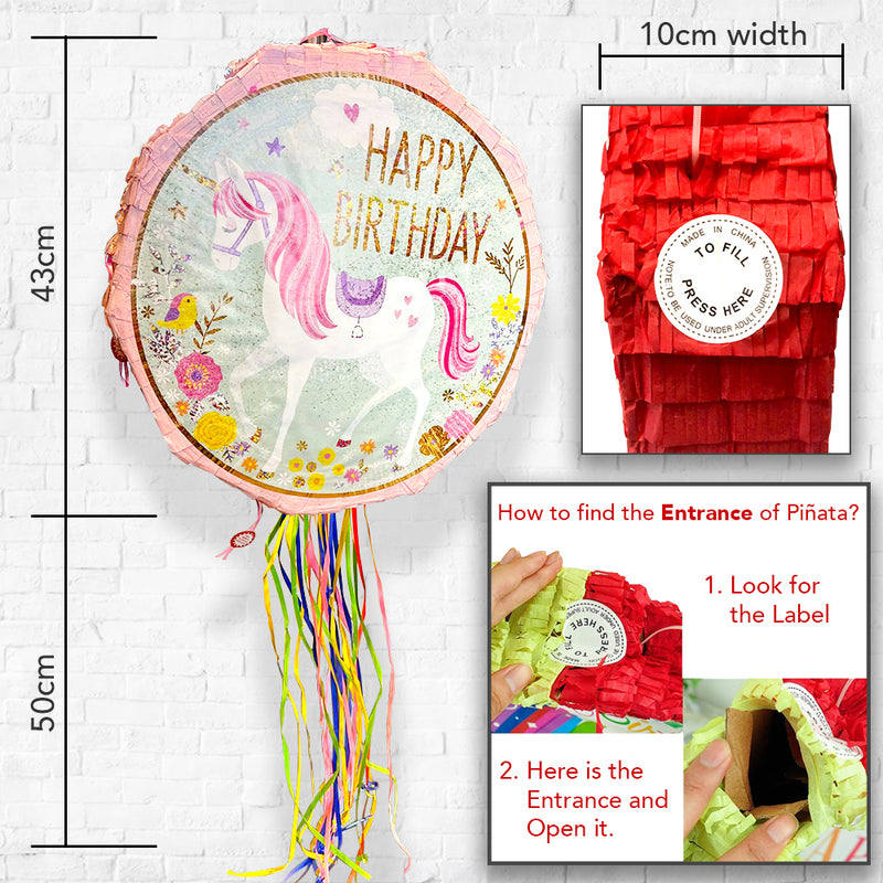 Unicorn Pull String Piñata