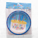 Blue Birthday Party Plate 9inches - 6count