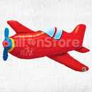 Shape Foil Red Vintage Airplane Balloon