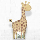 LargeShape Soft Jungle Baby Giraffe Foil Balloons - Helium Filled