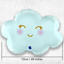 Blue Smilin' Cloud Supershape Foil - Helium Filled