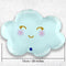 Blue Smilin' Cloud Supershape Foil - Helium Filled