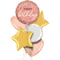 Rose Gold Happy Birthday  all foil balloon bouquet with weight