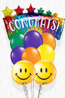 Congrats Marquee Colorful Congratulation Balloon Bouquet
