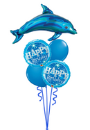 Dolphin  Birthday Balloon Bouquet With Weight