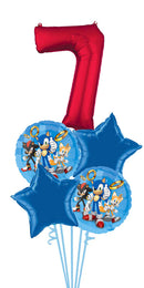 Any single Red Number Sonic Theme  Foil Bouquet Weight