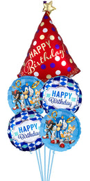 Sonic Birthday Red Party Hats All Foil Balloon Bouquet With weight