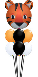 Jungle tiger face foil balloon Bouquet With weight