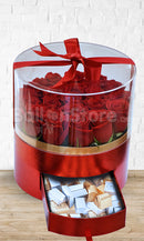 Red Roses with Patchi Chocolate