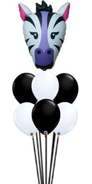 Zany Zebra Jungle Safari  Balloon Bouquet With Weight