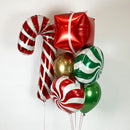 Candy Christmas  Holiday Candy Cane Red Cubes  Balloon bouquet