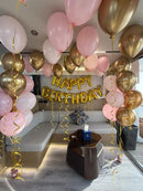 Chrome gold & Pin birthday Yacht Decoration