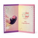 New Born Baby Girl Greeting Card - Her Tiny Feet Will Make Your Heart Sing