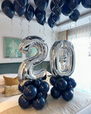 Any Two number Midnight Blue Balloon Set-up