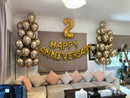 Any Single Number Golden Party Chrome Balloon Set