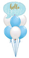 Hello Baby Boy balloon Bouquet with weight