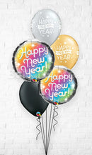 New Year Prismatic Confetti Dots Balloon Bouquet