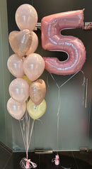 Any single number with Double stuff pink balloon With weight