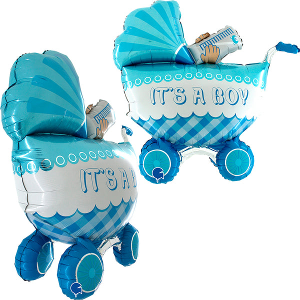 It's A Boy Buggy 3D  Foil Balloons