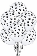 Color star 11 Inch Puppy Dog Paw Print Latex Balloons, 10pcs