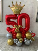Any Two  Red Number Balloon Arrangement.