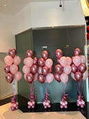 Pink & Chrome Mauve Balloon Bouquet set of 5