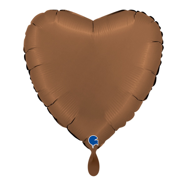 Heart - Satin Chocolate 18inches