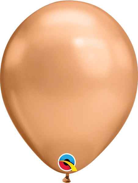 Copper Chrome Latex Balloons QUALATEX