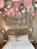 25 ceiling balloons with HAPPY BIRTHDAY  Letter