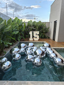 Silver ORBZ Balloon Foe pool Decoration( marble number not included)