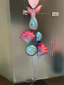Birthday mermaid tail foil balloon Bouquet With Weight