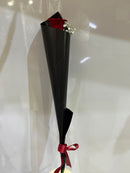 Single Red Rose with Gypsophila - Set of 5 / 15 / 30 / 100