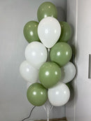 Eucalyptus & white Balloon Bouquet With Weight