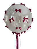 Aesthetic 24inches clear bobo balloon with Satin Bow PRE ORDER day