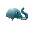 Cute blue baby elephant-Jungle