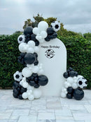 football theme balloon backdrop Withe Garland