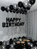 Black & Silver  Birthday Balloon Decoration For Him
