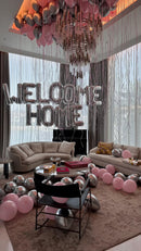 Welcome home Helium Balloon Room Setup