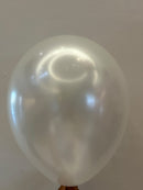 Pearl   WHITE Helium Balloons with strings