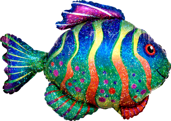 Colorful fish holographic  Super shape balloon