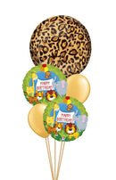 Leopard Print  Birthday Balloon  Bouquet With Weight