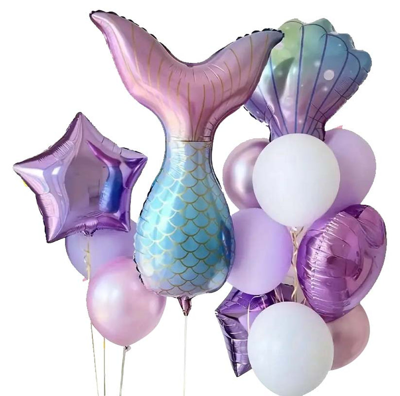 Mermaid Theme  Balloon Bouquet With Weight