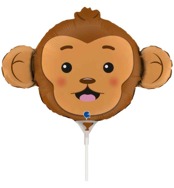Mini Monkey Head  Foil Balloon