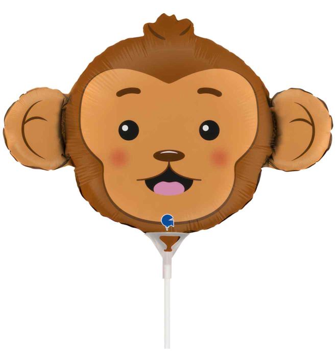 Mini Monkey Head  Foil Balloon