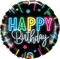 Happy Birthday Neon  Foil Balloon