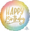 Ombre Gold-Happy-Birthday foil balloon