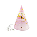 Happy Birthday Party Hats -6-Pieces(PINK)
