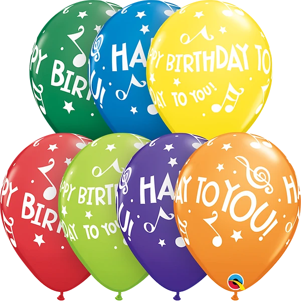 Happy Birthday To You Music Notes 7pcs