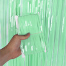 Foil Fringe Curtain – Pastel Green  1mx2m
